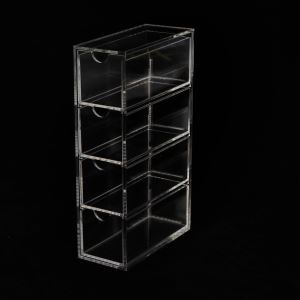 Factory Cheap Price 4 Tier Clear Cube Cosmetic Organizer Cosmetic Store Display For Retail Store And