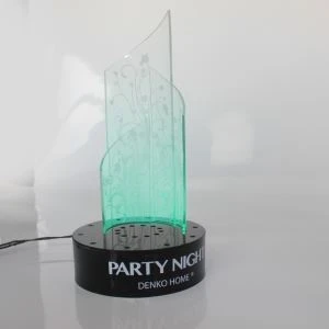 Acrylic Wine Bottle Holder With Changeable Led Light