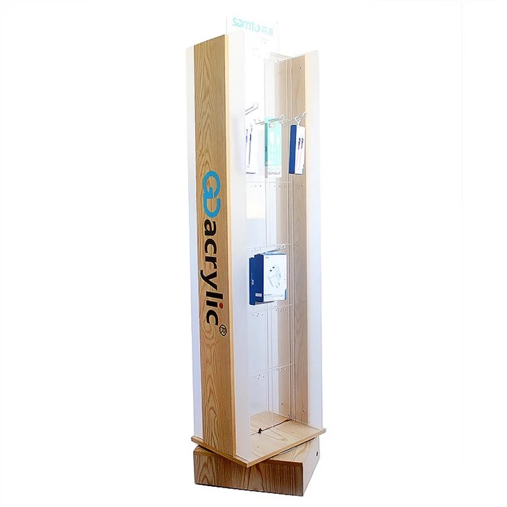 Mobile Phone Accessory Floor Standing Spinning Acrylic Display Rack Mobile Phone Accessory Floor Standing Spinning Acrylic Display Rack