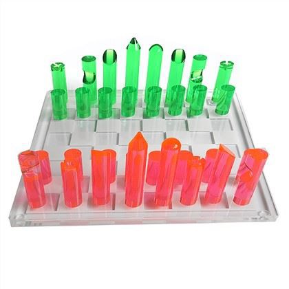 Acrylic Chess Pieces Board Table
